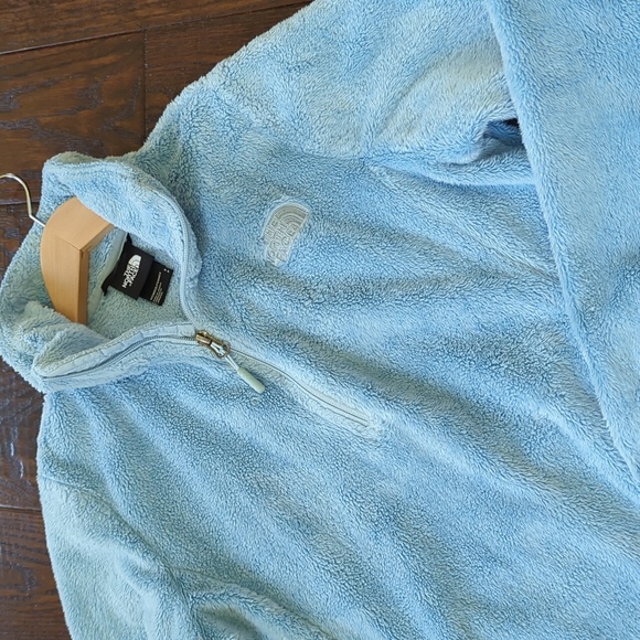 The North Face Tops - THE NORTH FACE I Pastel Light Blue Mossbud Fleece 1/4 Zip Pullover Jacket Top, S
